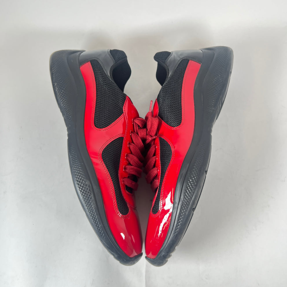 Prada Red/Black Patent Leather Cups Size 9