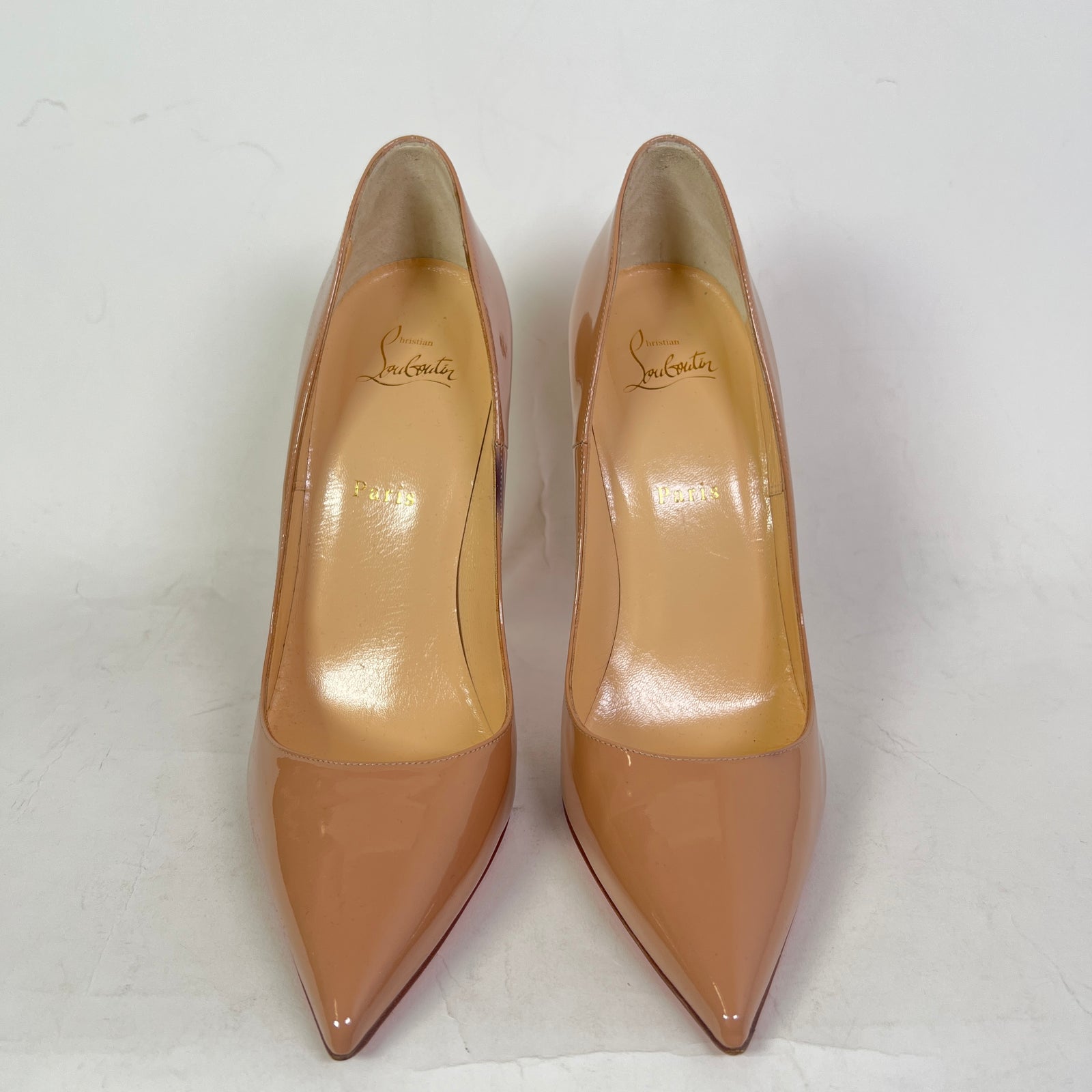 Christian Louboutin Nude Patent Kate 120 Heels Size 41