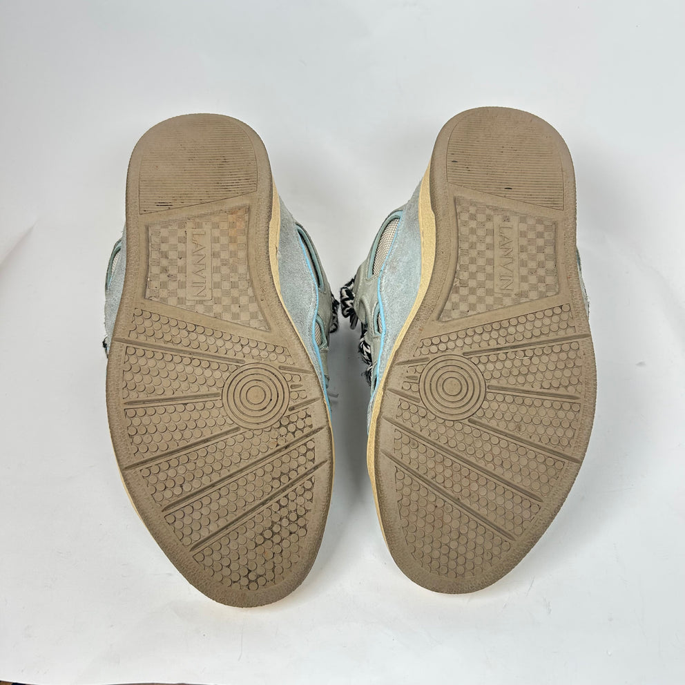 Lanvin Teal Blue Curb Sneaker Size 42