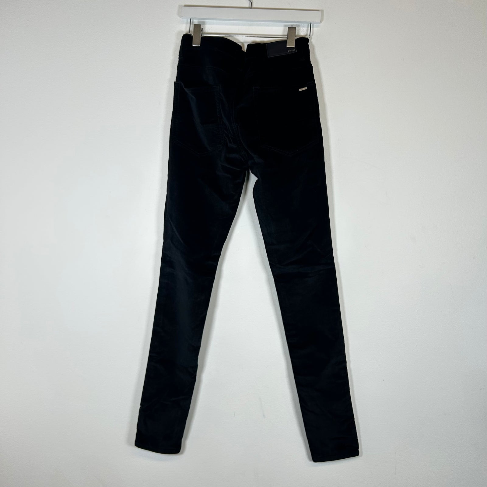 Amiri Black Velour Skinny Jeans Size 31