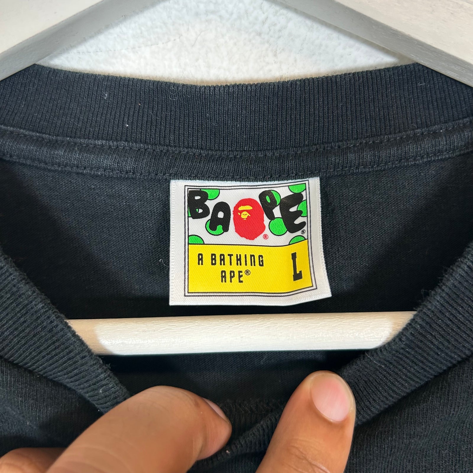 Bape Black Digi Camo Ape Head T-Shirt Size L
