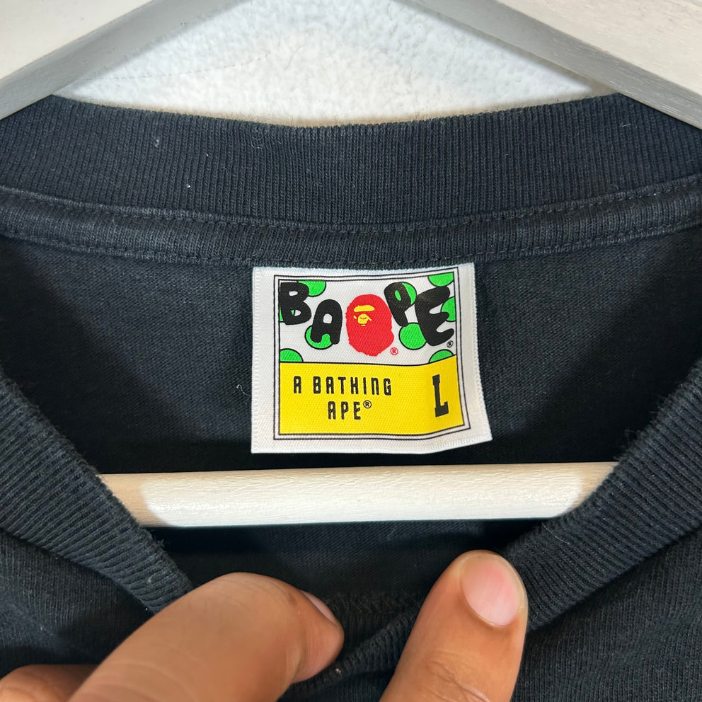 Bape Black Digi Camo Ape Head T-Shirt Size L