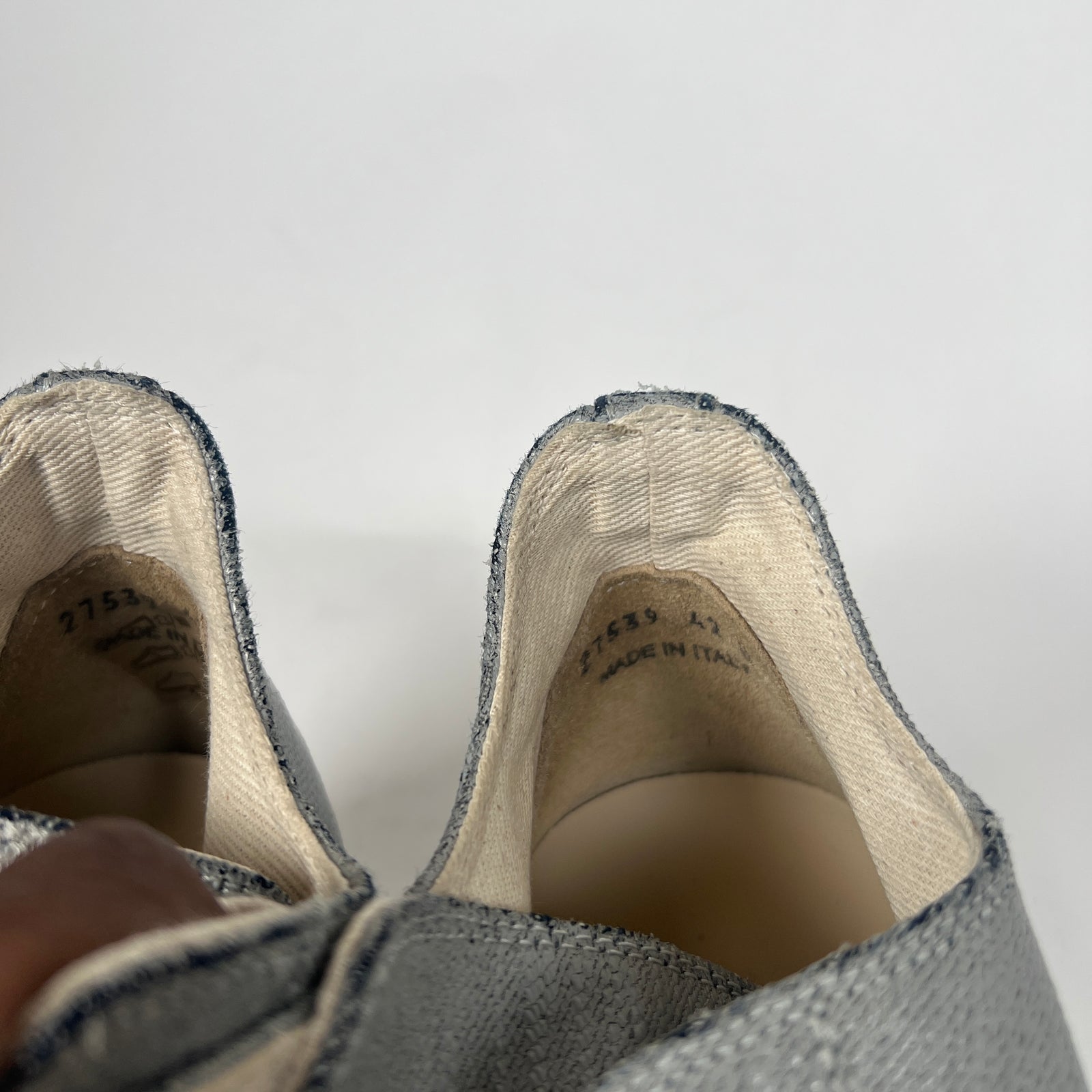 Rick Owens Waxed Silver Sub-Human Low-Top Ramones Size 42