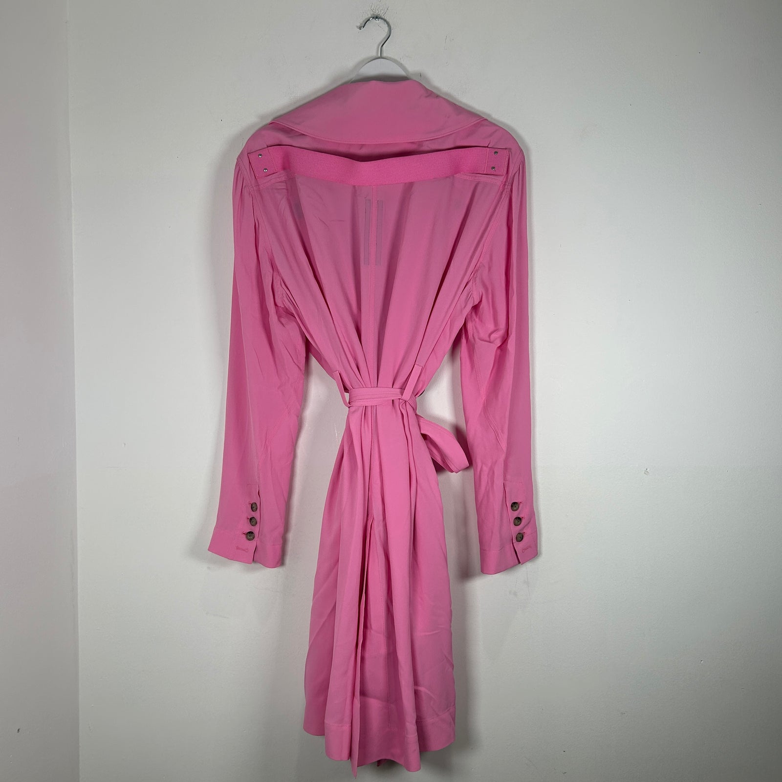 Rick Owens Phlegethon SS21 Pink Silk Trench Style Jacket Size M