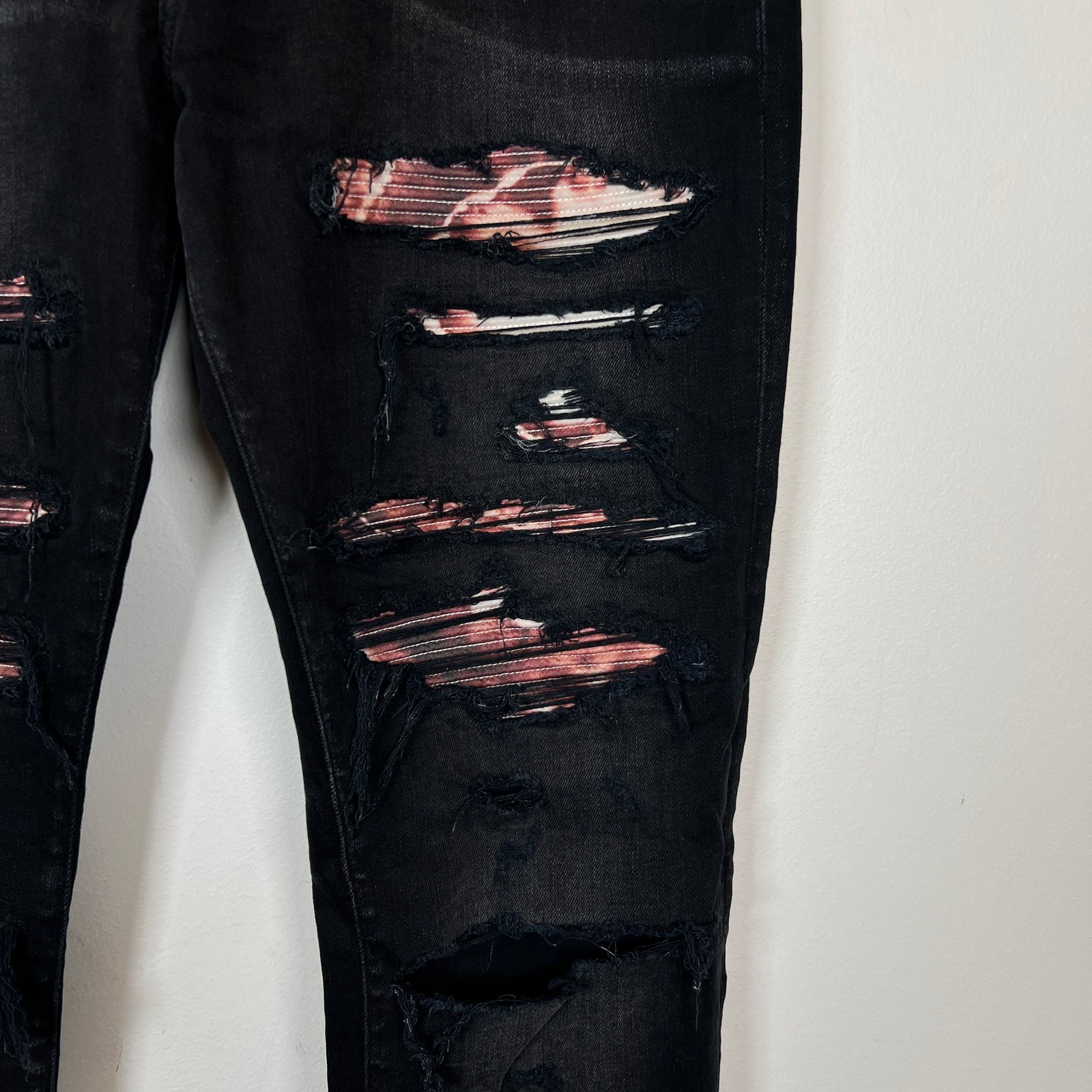 Amiri Tye Dye Bandana Thrasher Black Jeans Size 36