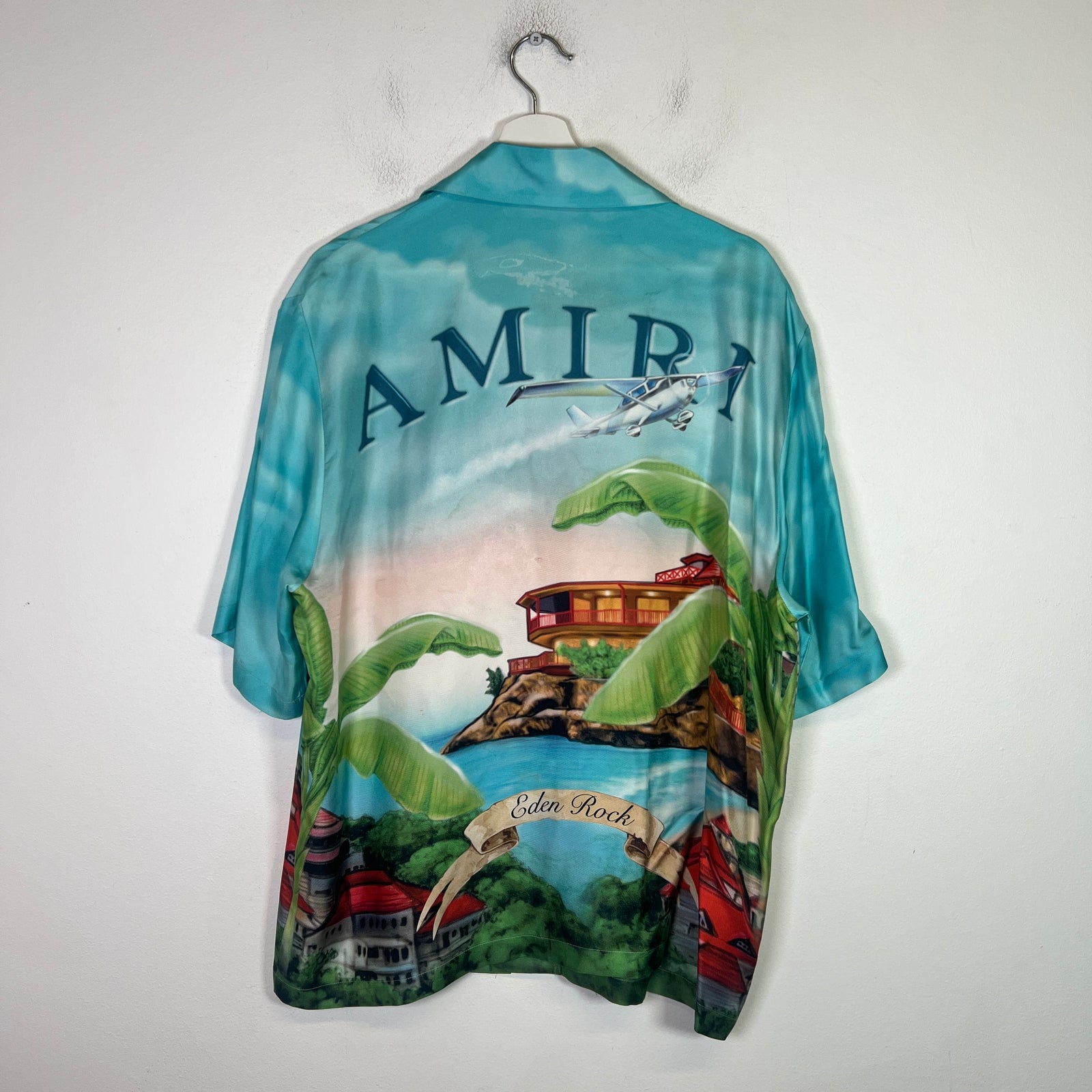 Amiri Multicolor St. Barth Silk Button Up Shirt Size XL