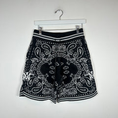 Amiri Black MA Paisley Shorts Size S