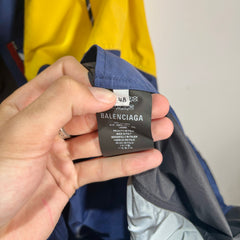 Balenciaga SS18 Navy / Yellow Windbreaker Size XL