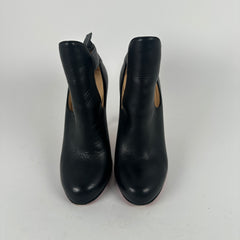 Christian Louboutin Black Ankle Strap Bootie Size 36.5