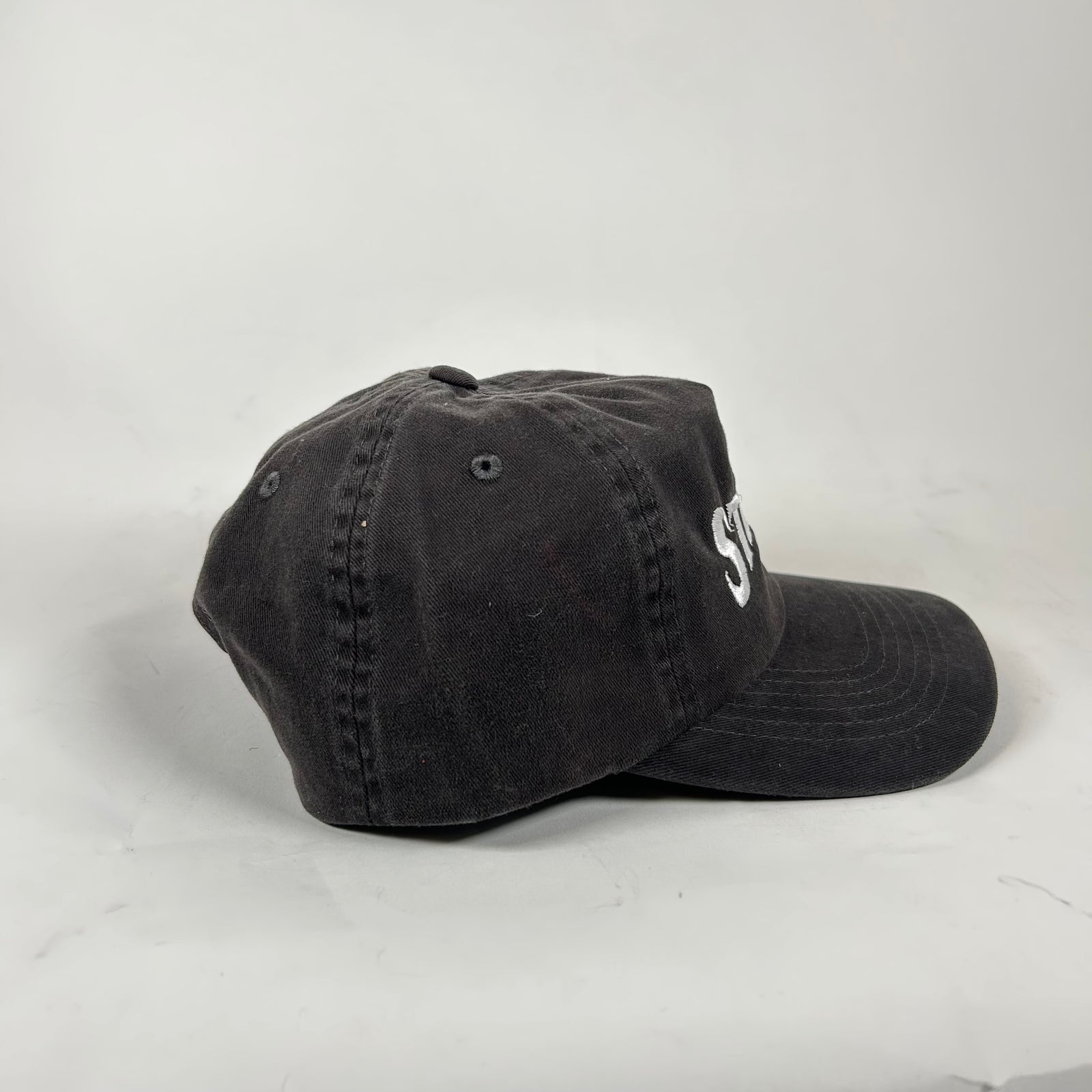Street Commerce Black Logo Distressed Snapback