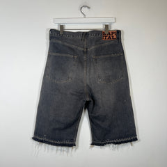 Kapital Washed Grey Bone Denim Shorts Size 32