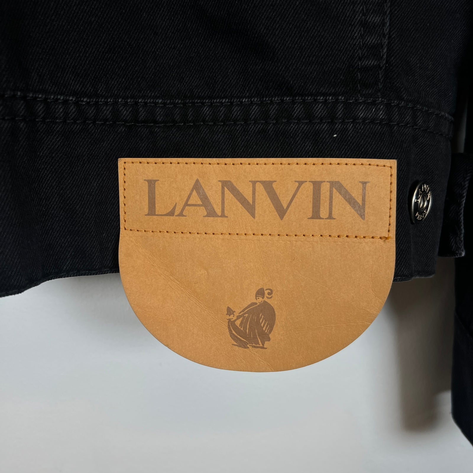 Lanvin Black Denim Jacket Size XL