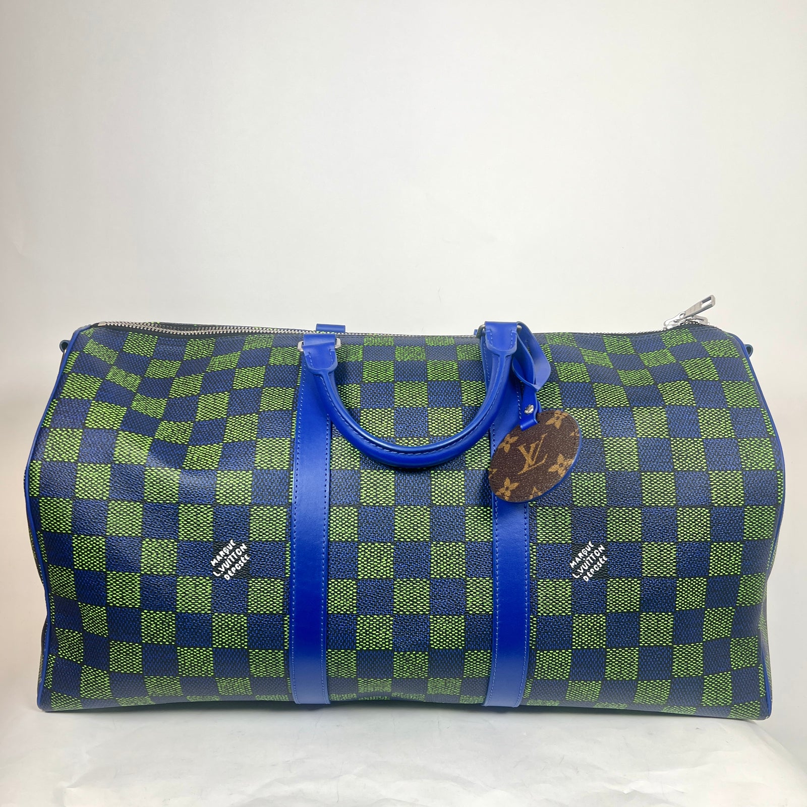 Louis Vuitton Blue/Green Damier Other Keepall Bandouliere 50