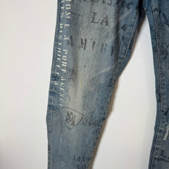 Amiri Lightwash Military Stencil Jeans Size 36