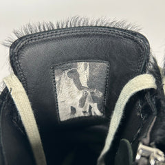 Rick Owens Black Pony Hair Ramones Size 41