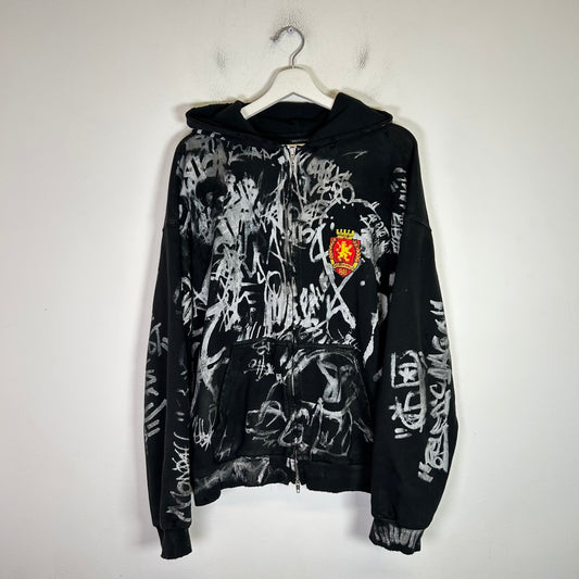 Balenciaga Graffiti Skater Zip-Up Hoodie