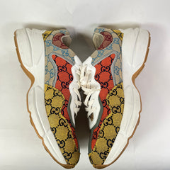 Gucci Multi Orange GG Rhyton Sneaker Size GG 10.5