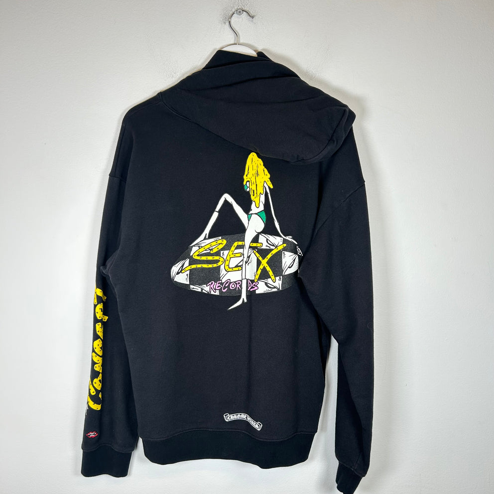Chrome Hearts Black Matty Boy Sex Records Hoodie Size XL