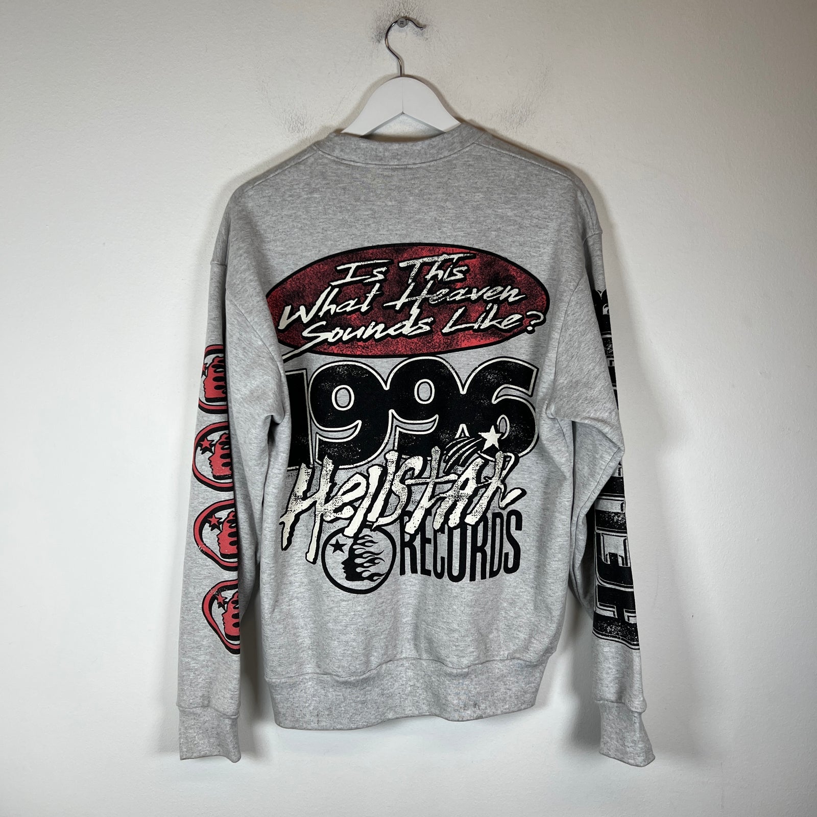 Hellstar Grey/Red 1996 Records Crewneck Size M