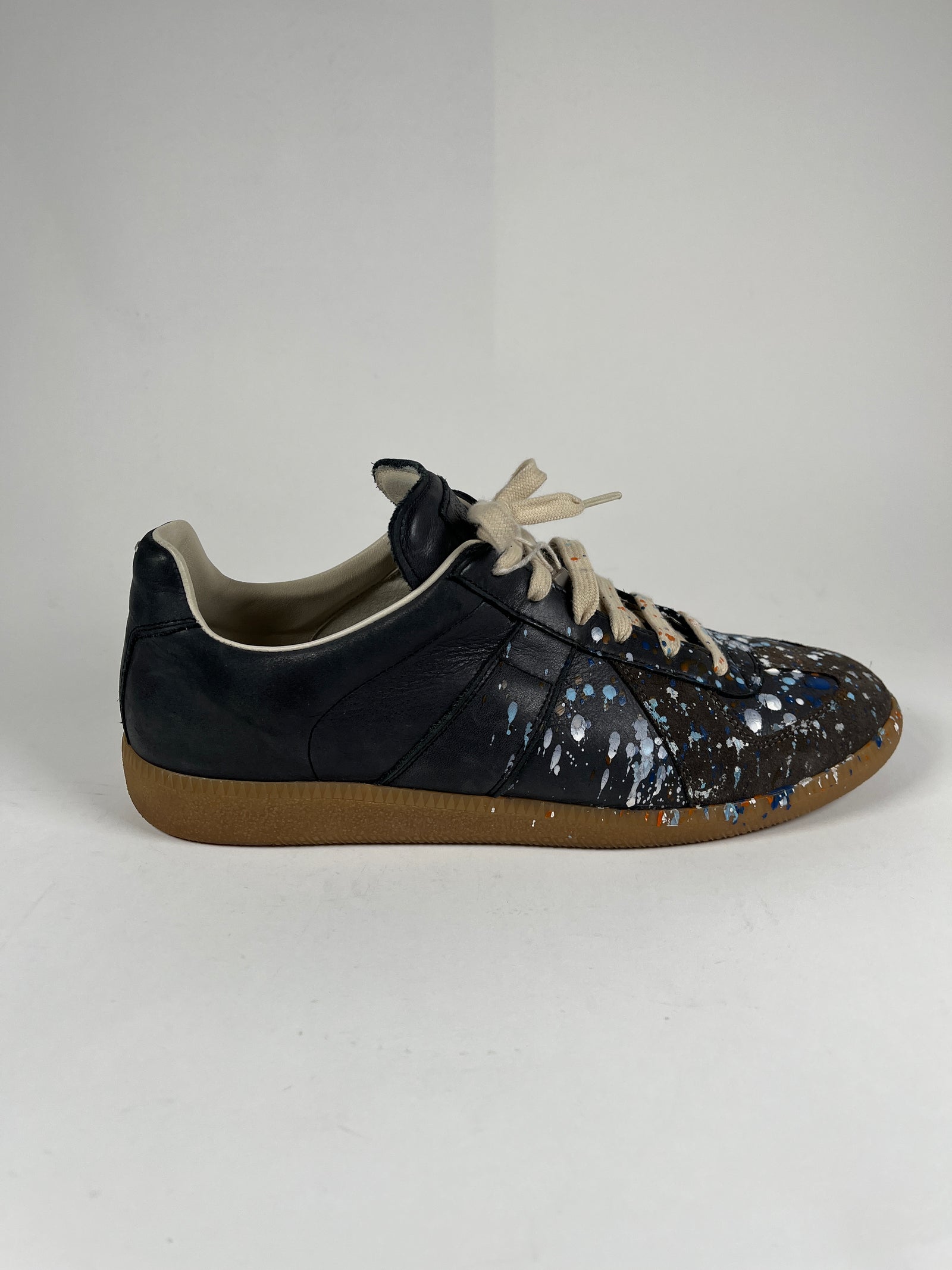 Maison Margiela Navy Paint Splatter Gats Size 43