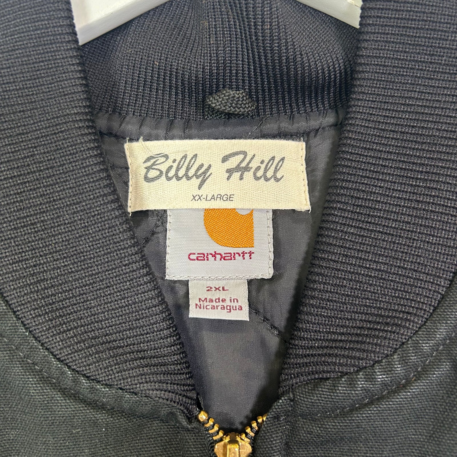 Billy Hill Black ‘Auto Salvage’ Carhartt Duck Vest Size XXL