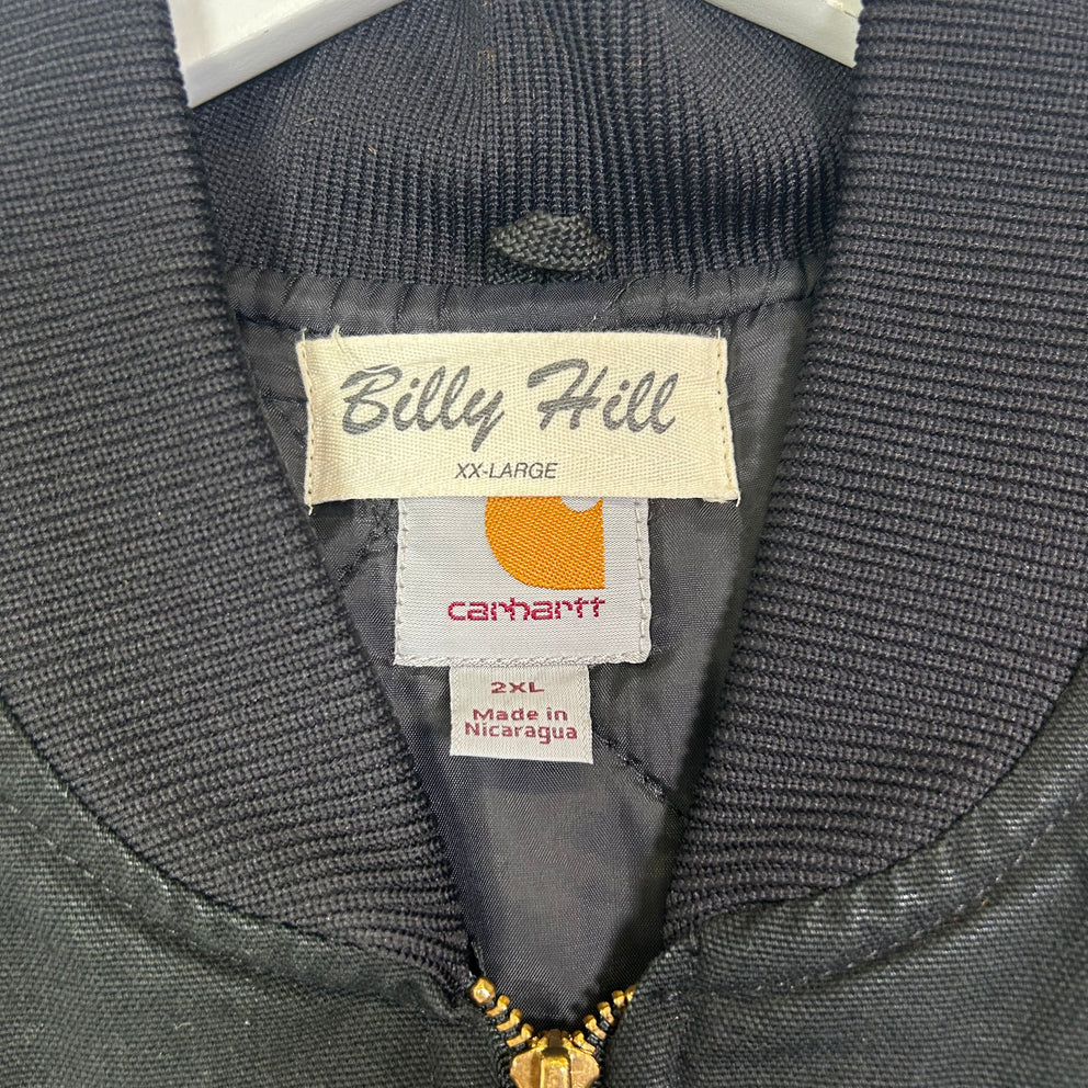 Billy Hill Black ‘Auto Salvage’ Carhartt Duck Vest Size XXL