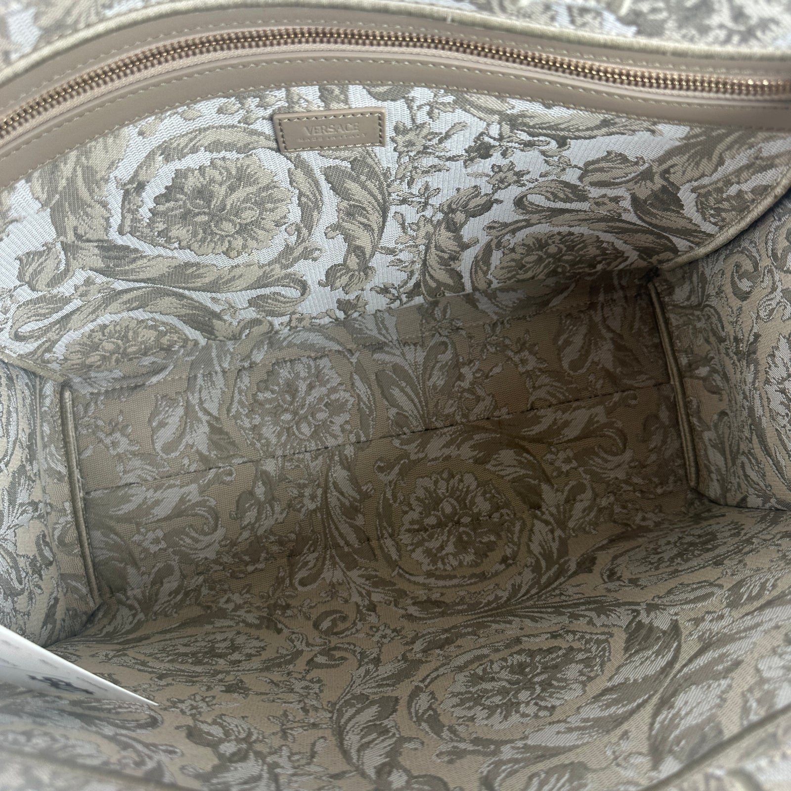 Versace Tan Barocco Athena Tote Bag