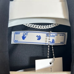 Off-White Black Open Back Twill Blazer Size 38