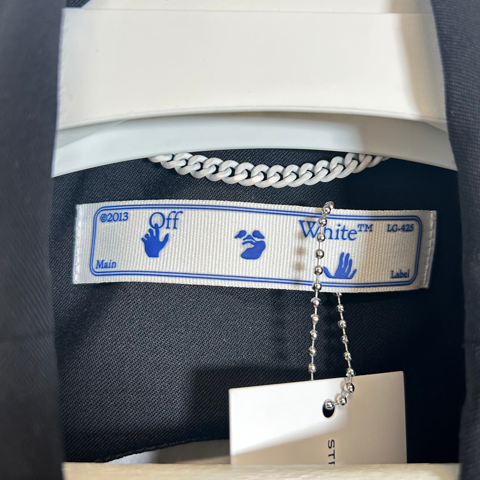 Off-White Black Open Back Twill Blazer Size 38