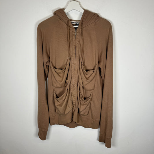 Number (N)ine Khaki Cargo Pocket Hoodie Size 2