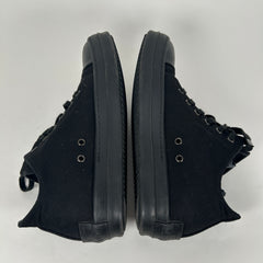 Rick Owens Triple Black Low-Top Ramones Size 7.5