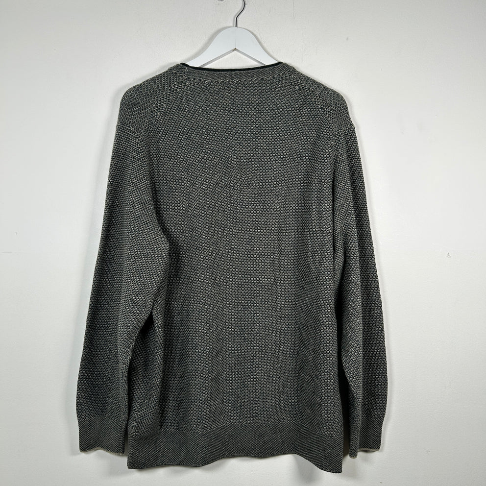 Loro Piana Gray/Green Knit Baby Cashmere Sweater Size 56