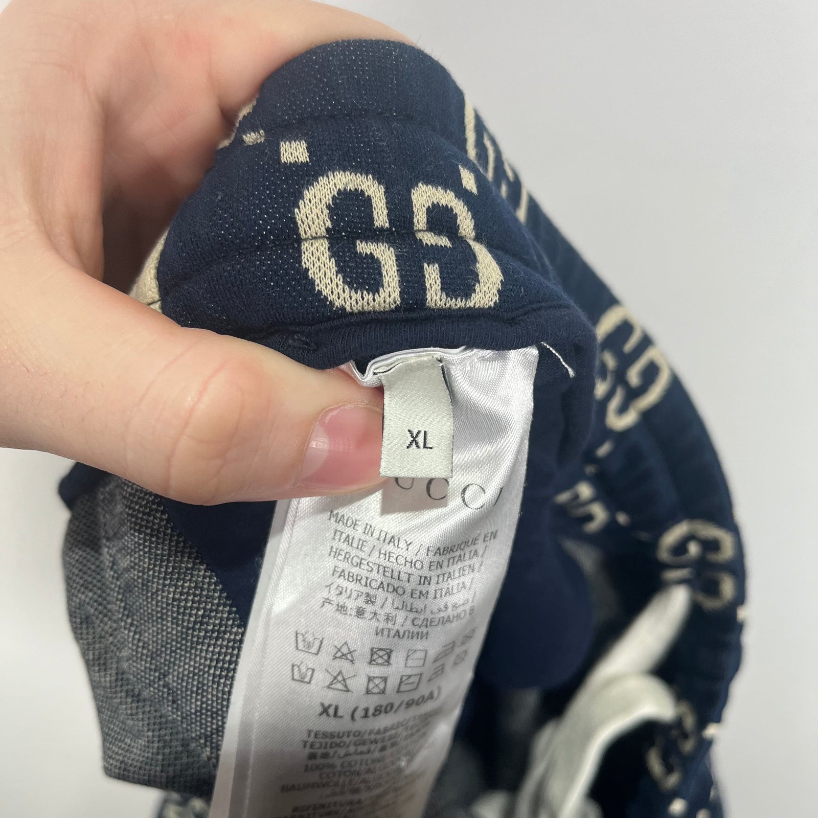 Gucci Navy GG Monogram Track Pant Size XL