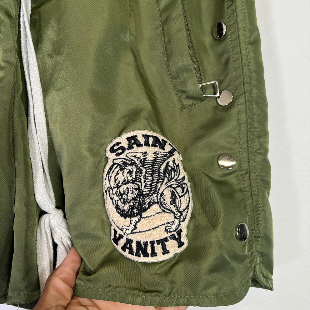Saint Vanity Nylon Button Shorts