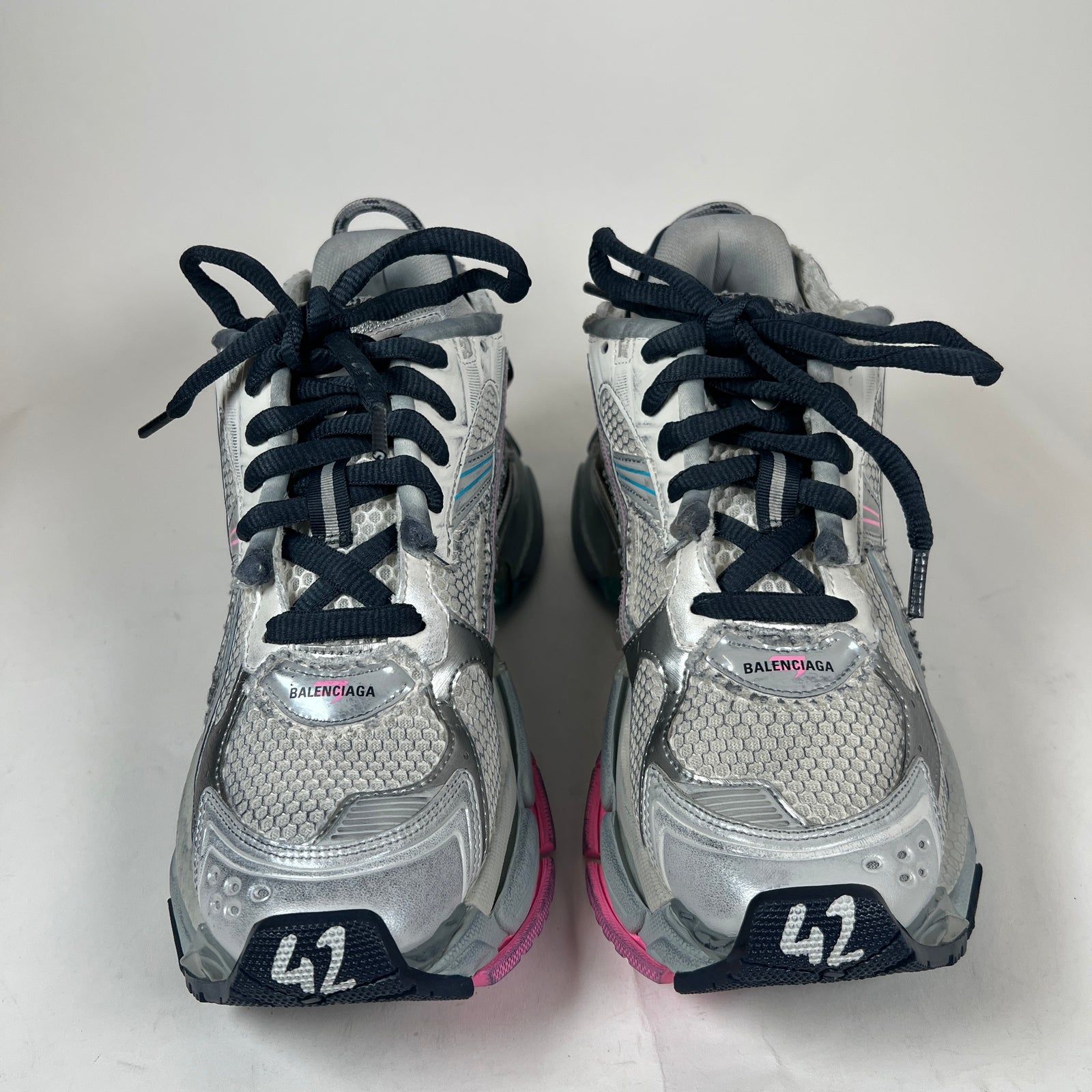 Balenciaga Grey/Pink/Blue Runners Size 42