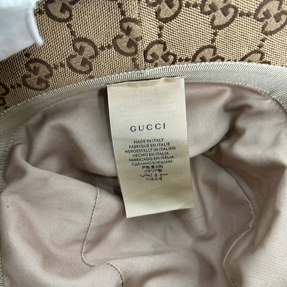 Gucci Brown GG Supreme Canvas Bucket Hat