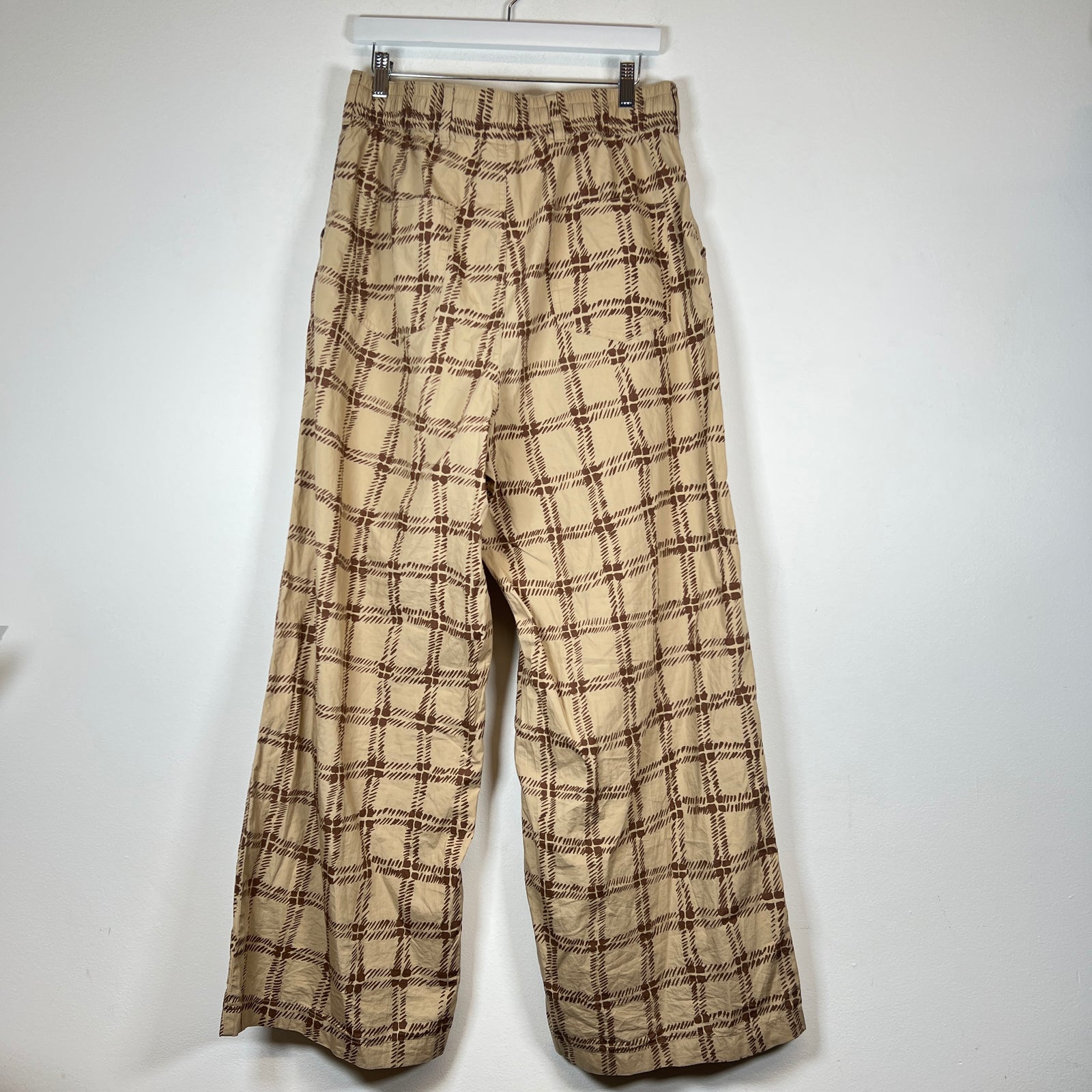 Marni x Uniqlo Beige Check Wide Fit Pants Size L