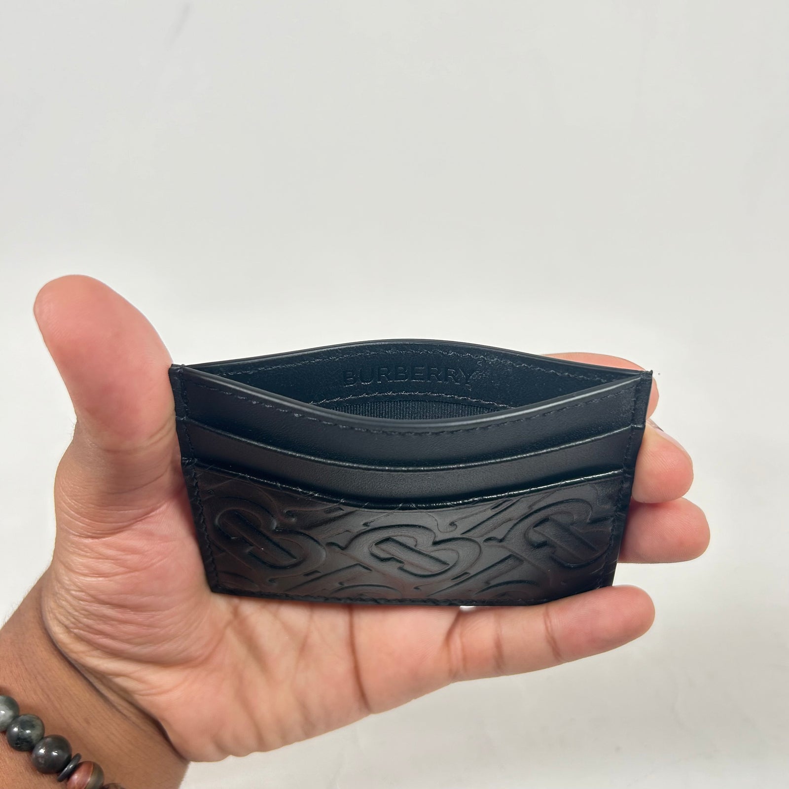 Burberry Black Embossed Logo Card Holder