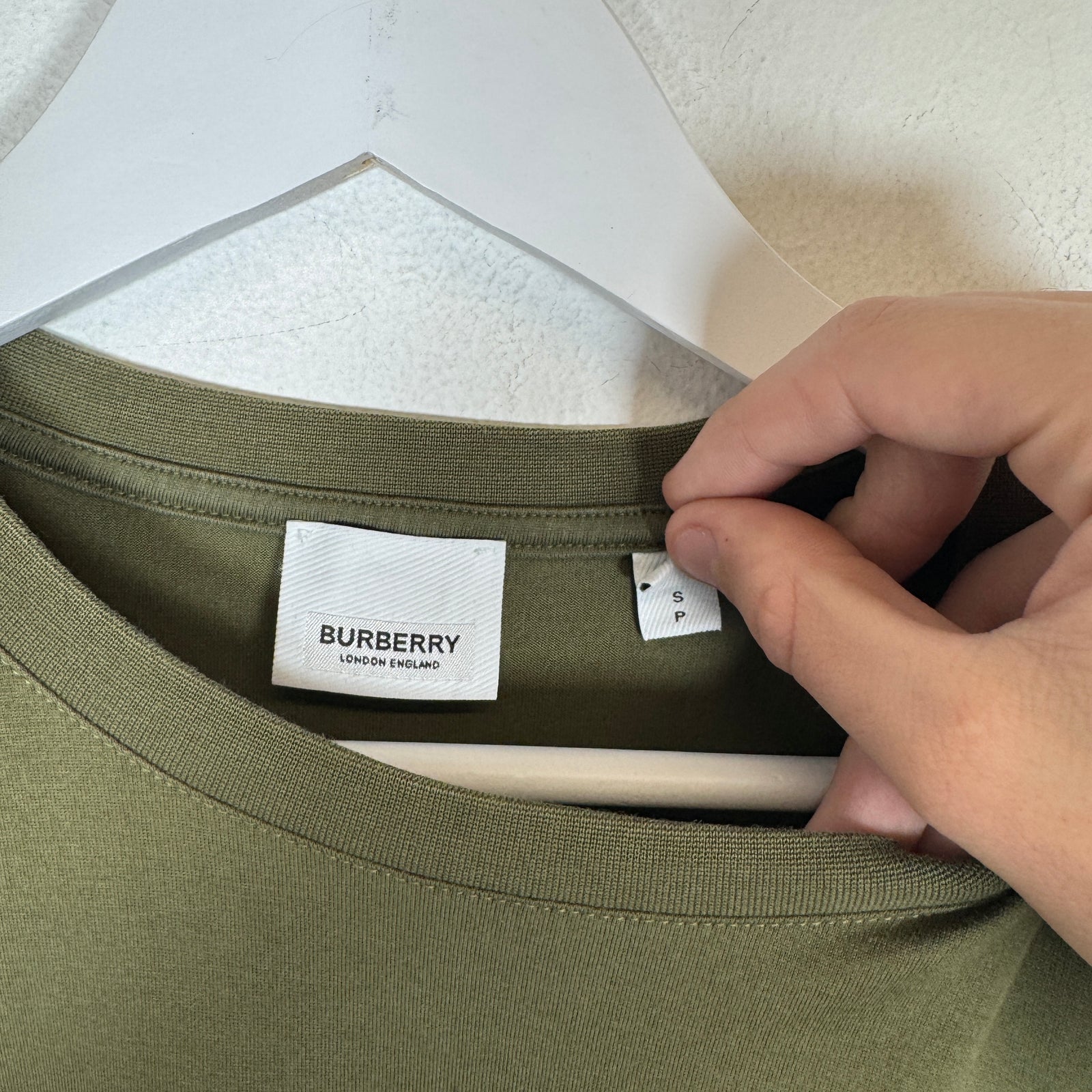 Burberry Olive Horseferry Tee Size S
