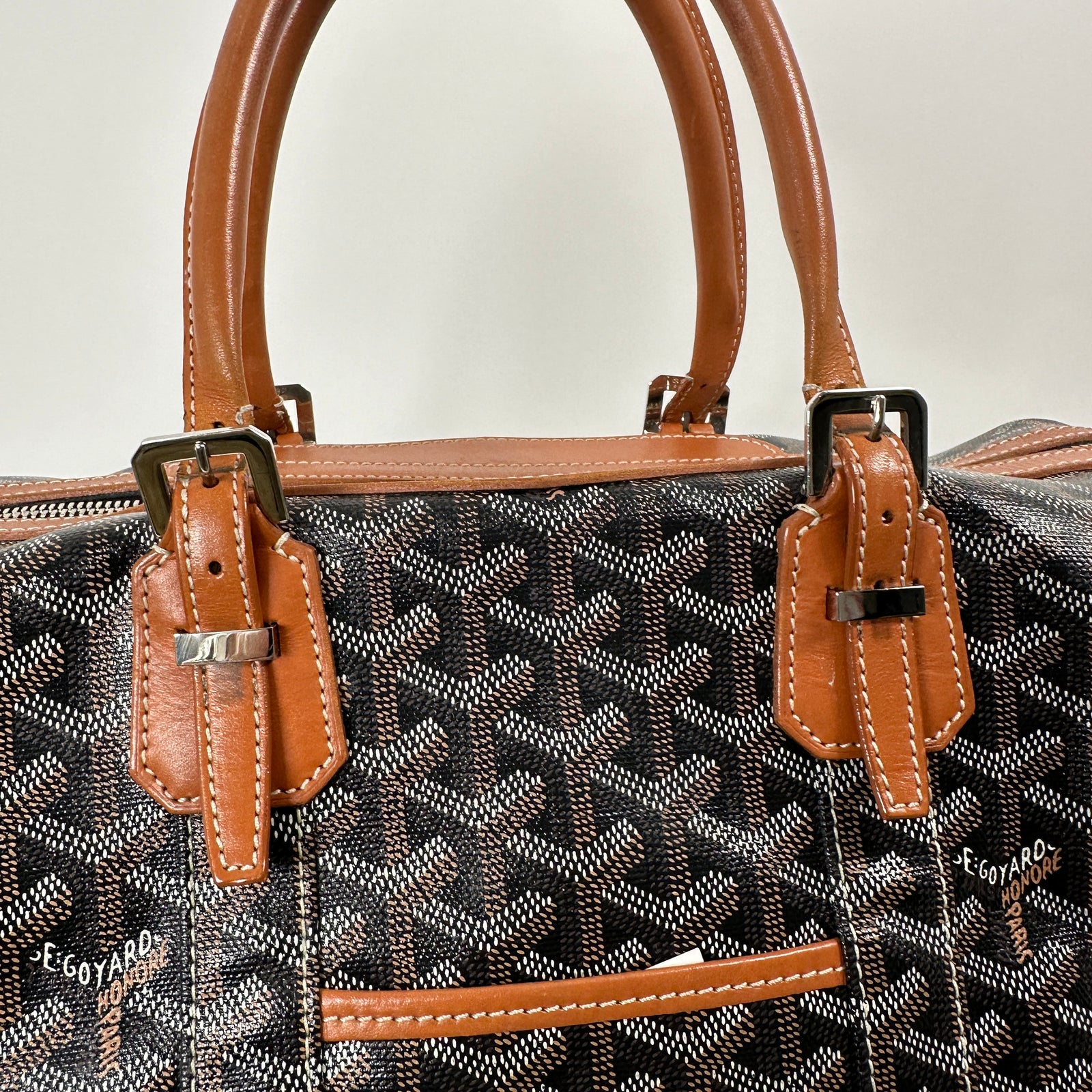 Goyard Black & Tan Goyardine Boeing 30