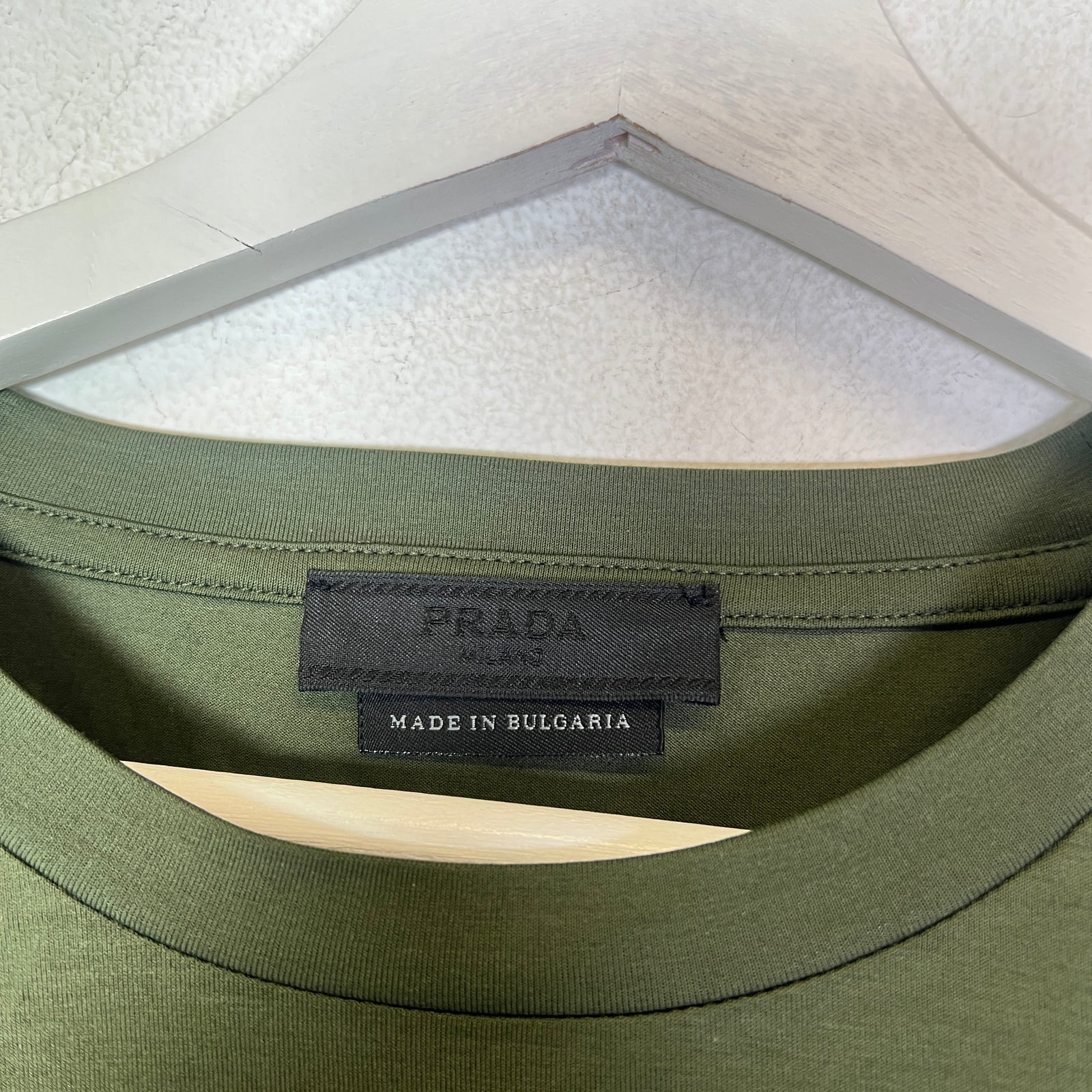 Prada Nylon Panelled Plaque T-Shirt