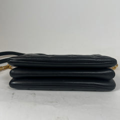 Louis Vuitton Black Lambskin Embossed Coussin BB Bag
