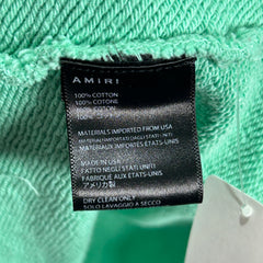 Amiri Teal Logo Hoodie Size L