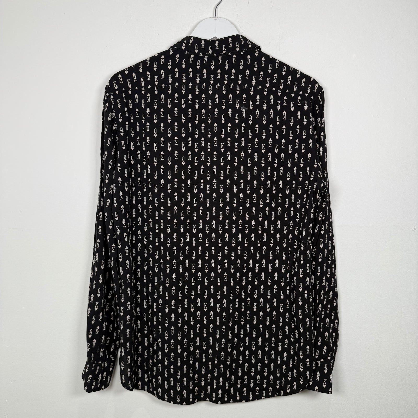 Saint Laurent King & Queen of Hearts Saint Laurent Button Up Shirt Size L