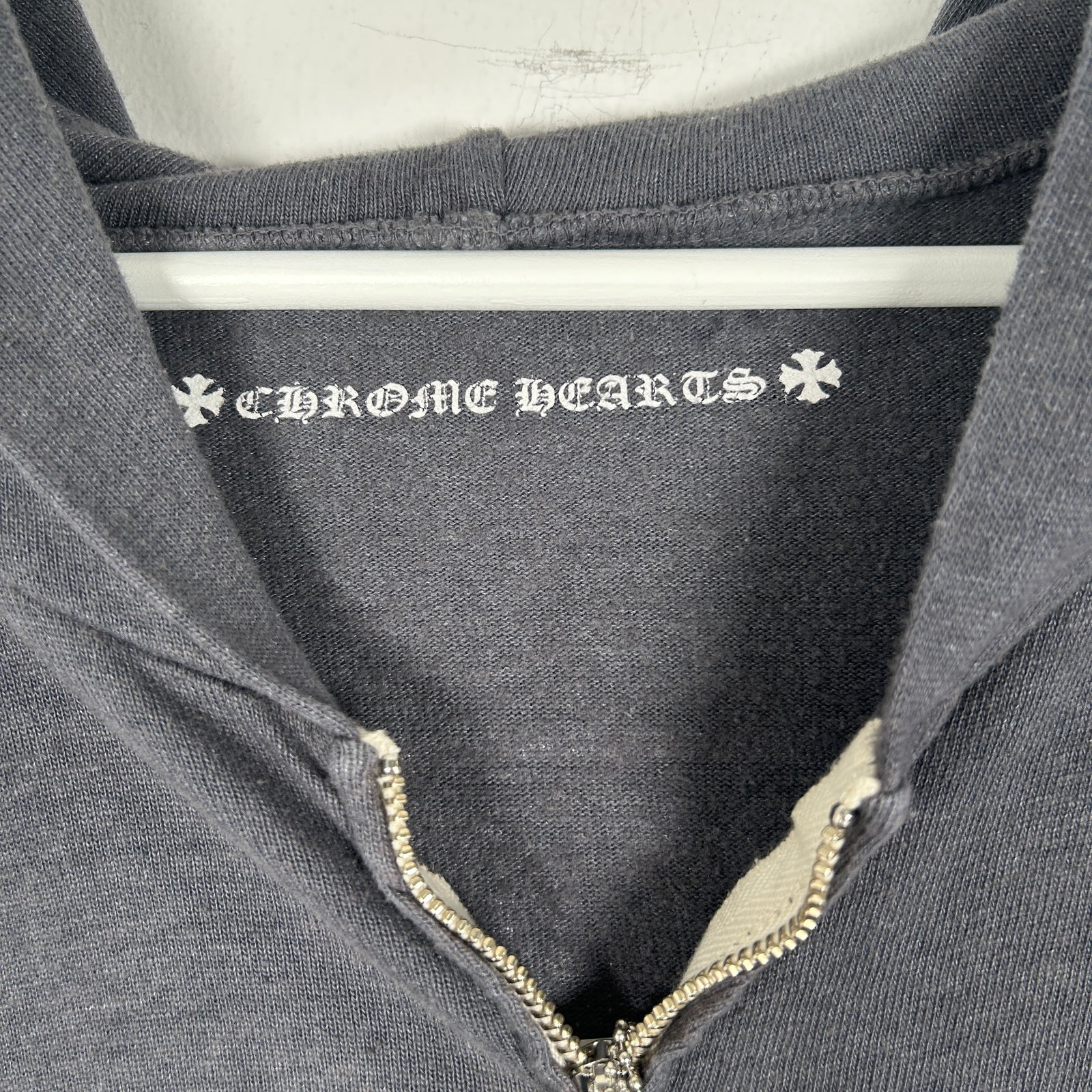 Chrome Hearts Gray Zip Up Hoodie Size XXL