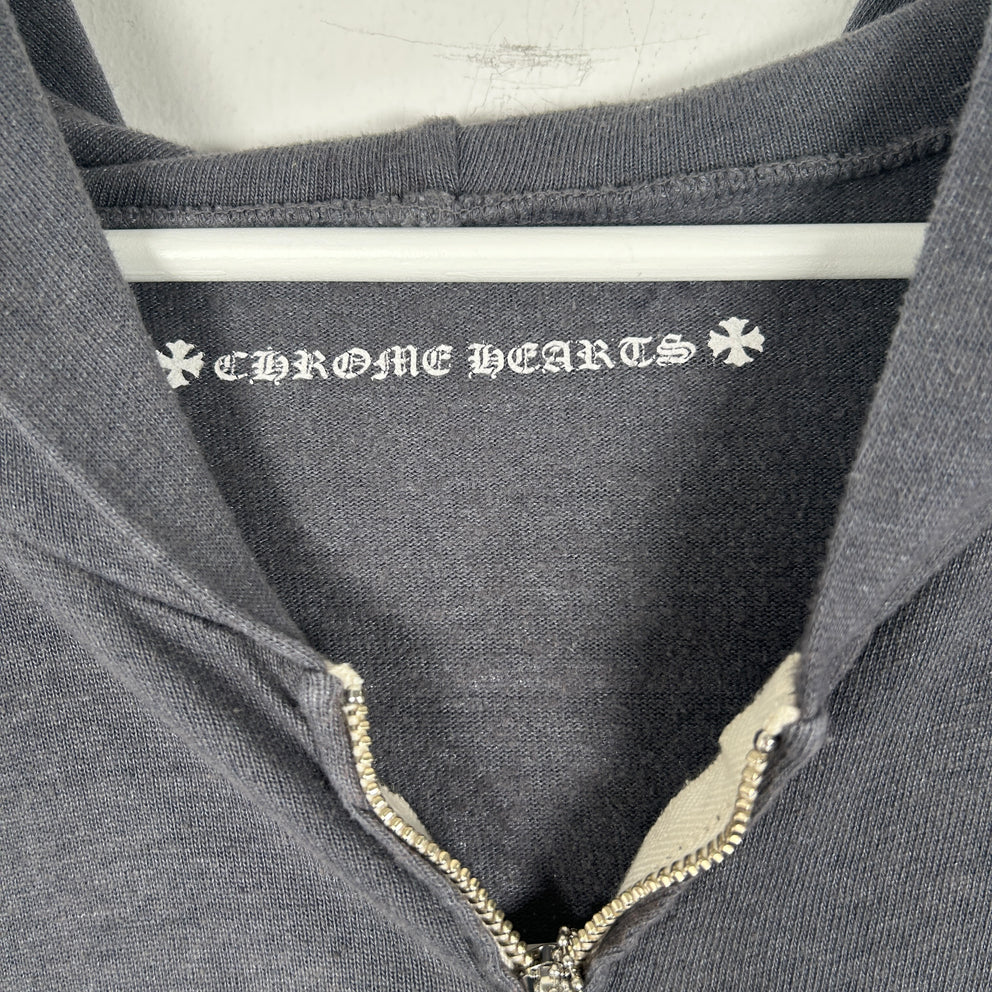 Chrome Hearts Gray Zip Up Hoodie Size XXL