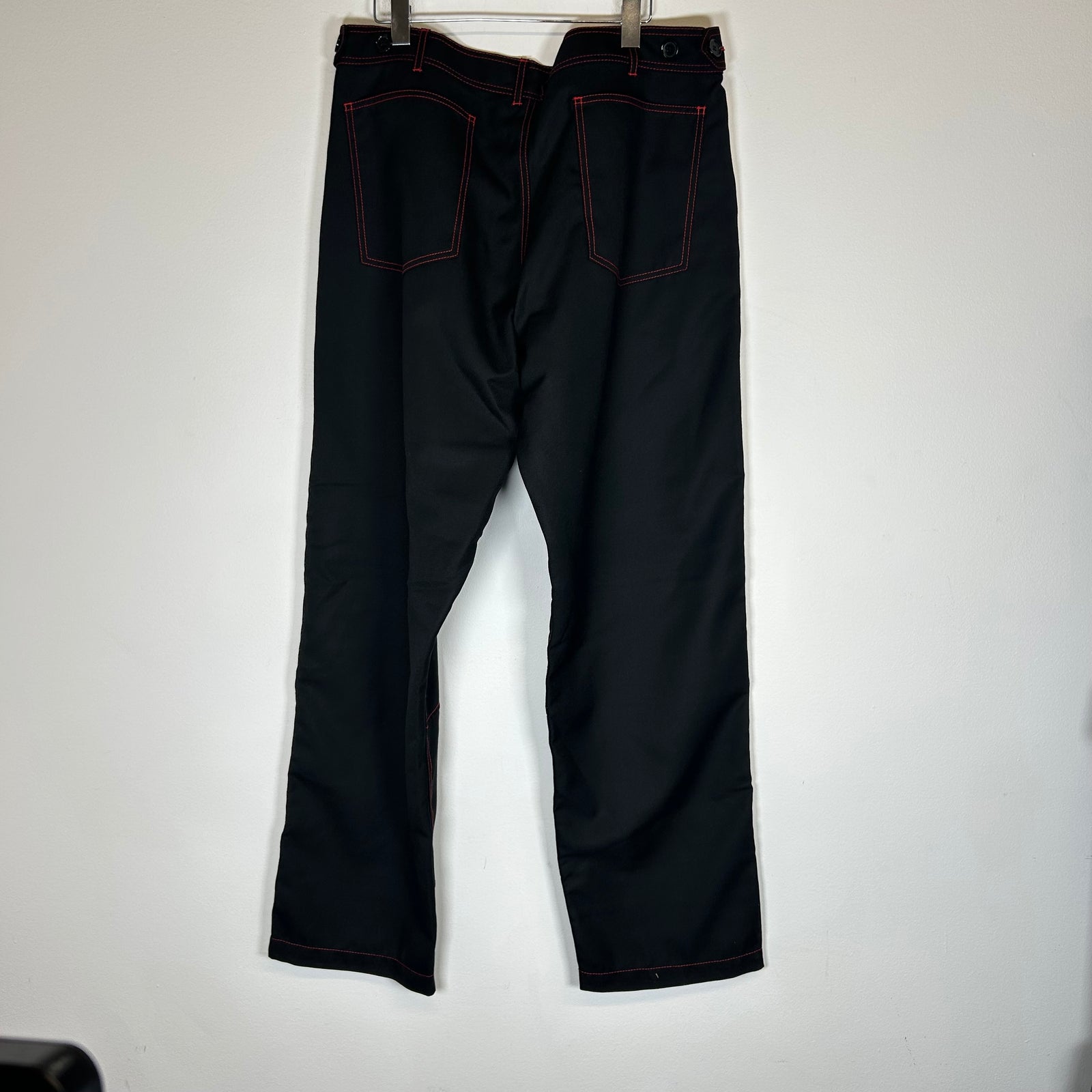 CDG Black/Red Woven Pants Size XL