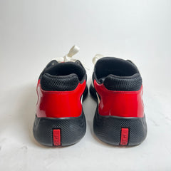 Prada White/Red Patent America Cups Size 9
