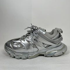 Balenciaga Metallic Silver Track Sneaker Size 43