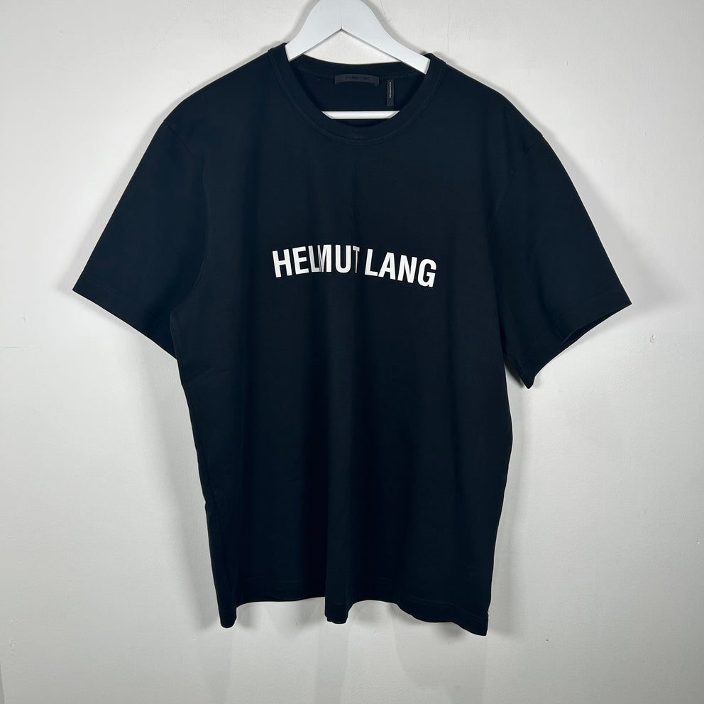 Helmut Lang Black Logo T-Shirt Size XL